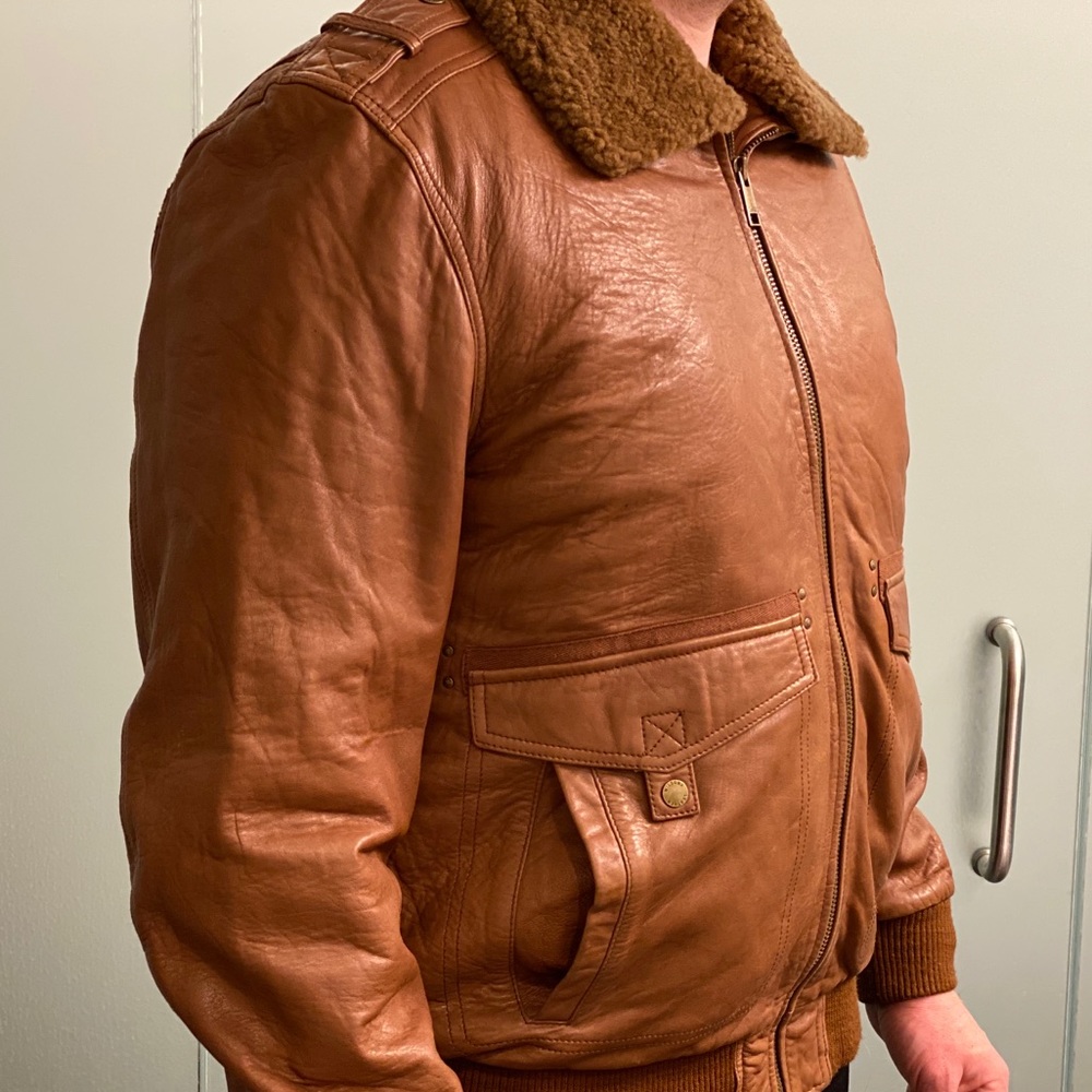 Leather Bomber Jacket